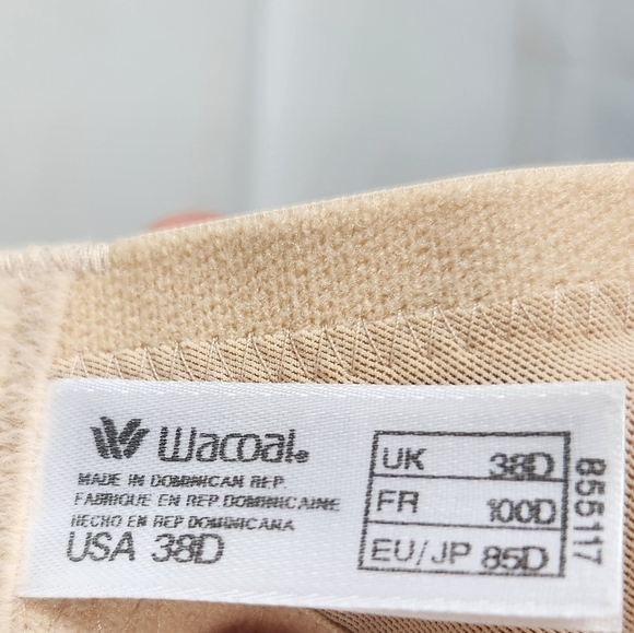 Wacoal La Femme Full Figure Underwire Semi Sheer Bra in Naturally Nude US 38D - Picture 12 of 14